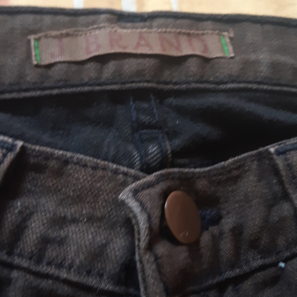 JBrand Midrise Straight Leg Jeans in Brown